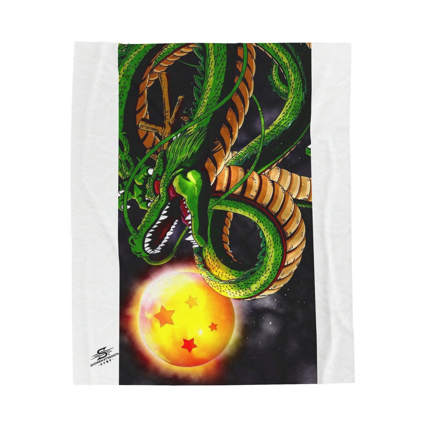 Shenron Dragon Ball Themed Velveteen Plush Blanket - Cozy & Stylish for Anime Fans